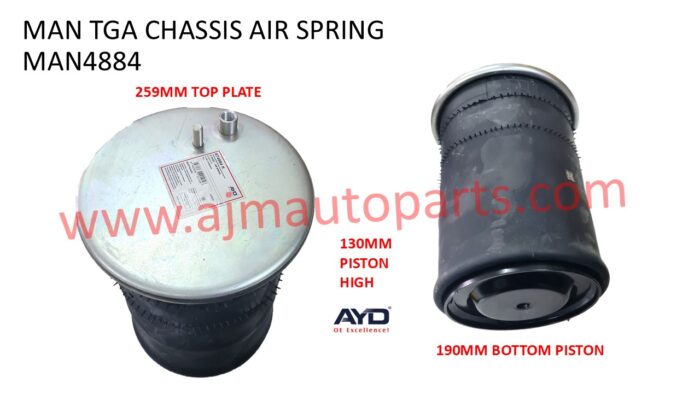 MAN TGA AIR SPRING BELLOW - H4884 / 81.43601.0152 / 81.43600.6035 / 81.43600.6002 / 4884N1P06 / W01 M58 9879 / 1R11-861 - Image 2