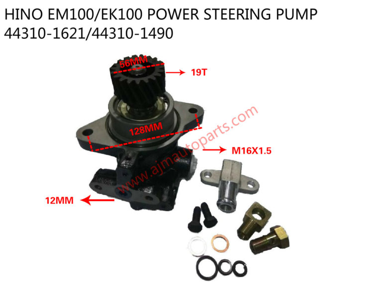 HINO EM100+EK100 POWER STEERING PUMP-44310-1621+44310-1490