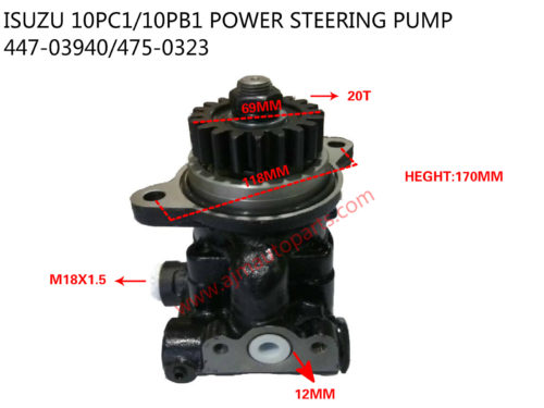 ISUZU 10PC1+10PB1 POWER STEERING PUMP-447-03940+475-0323