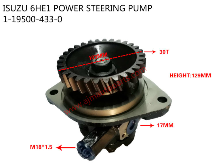 ISUZU 6HE1 POWER STEERING PUMP-1-19500-433-0