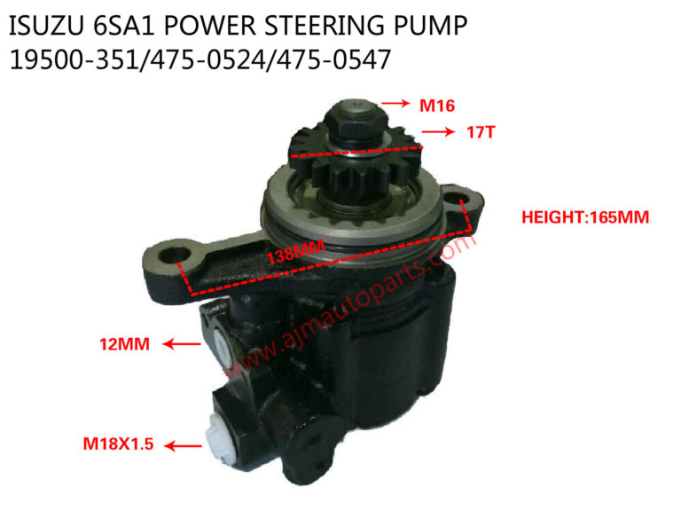 ISUZU 6SA1 POWER STEERING PUMP-19500-351+475-0524+475-0547