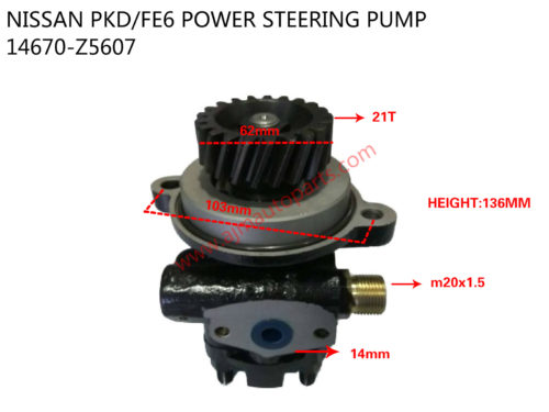NISSAN PKD+FE6 POWER STEERING PUMP-14670-Z5607