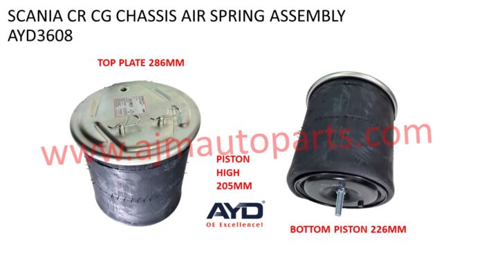 SCANIA R SERIES AIR SPRING- 1903608 / 2198915 / 2357460 / 2357532 / 1944314 / 1774804 / 2808412 / 783608-C / W01-M58-8535 / W01-S05-9881 / W01-M58-1254 / 1T19LLJ-14 / 566-28-3-522 / 1R14-869 / 6700 NP02 / 3608 M / H3608