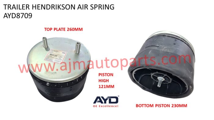 TRAILER HENDRICKSON AIR SPRING BELLOW ASSEMBLY  - H8709 / 788709-CPL / W01.358.8709 / 1T17CA-5 / 566263073 / 1R13-159 / 1010.5-15P460