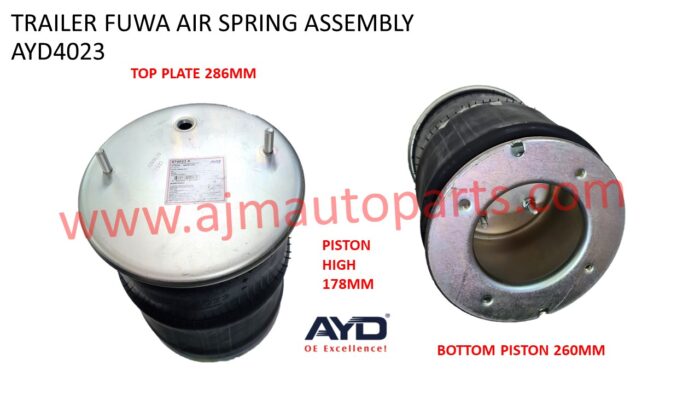 TRAILER FUWA AIR SPRING BELLOW ASSEMBLY - H6348 / H4023 / 784023-3C / 1723280 / 3228003100 / 3.229.0031.00 / 1T19F-11 / W01 M58 6348 / 566-28-3-547 / 1R14-729 / 1 D 28 B-10 / V1D28B-10 / 4023NP03 / 9518147290 - Image 2