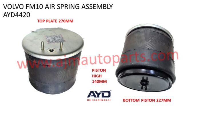 VOLVO FM10 AIR SPRING BELLOW ASSEMBLY - H4420 / 1076076 / 1075291 / 8158142 / 20554756 / 1076075 / MLF7171 / MLF7082 / 1T17BR-8 / W01 M58 9707 / V1DF25-8 / 4420NP01 / 1T17SR-6.5 - Image 2