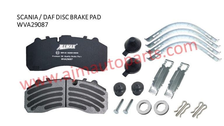 SCANIA / DAF / MERCEDES BENZ DISC BRAKE PAD KIT - WVA29087 / WVA29105 / WVA29108 / 81.50820.5104 / 81.50820.6030 / 000 421 1810 / 000 421 4310 / 1415153 / 1444125 / 1521979 / 1522633 / 1856108 / 1890860 / 2121537