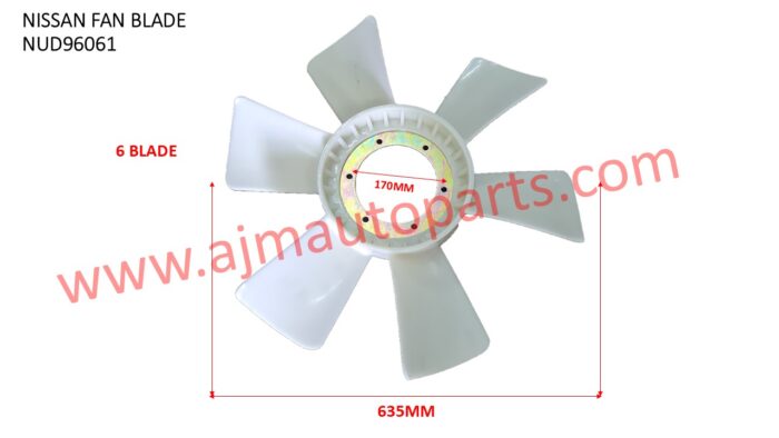 NISSAN UD FAN BLADE (635MM X 6 BLADE) - 21060-96061