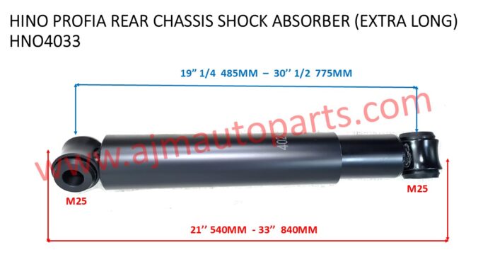 HINO 500 700 VALIDUS CHASSIS SHOCK ABSORBER (EXTRA LONG) - 4033 - Image 2