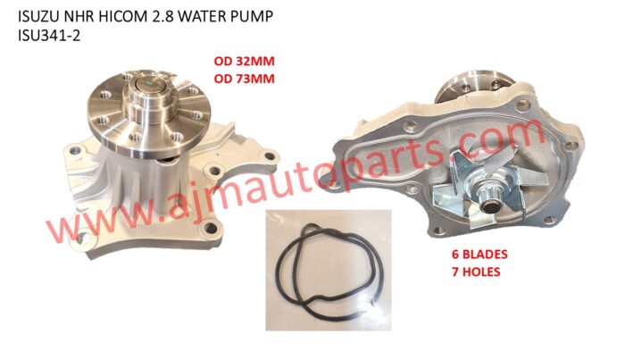 ISUZU NHR 4JA1 4JB1 4JG1 / HICOM 2.8 WATER PUMP - GWIS-25A / 8-94140-341-2 / 8-94310-251-0 / 8-97376-851-0