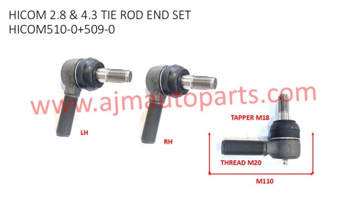 ISUZU HICOM 4.3 TIE ROD END SET (RH + LH) - 8-97222-510-0 / 8-97222-509-0 / 8-97107-349-1 / 8-97107-348-1 / 8-97107-349-0 / 8-97107-348-0 / 8-97107-349-2 / 8-97107-348-2