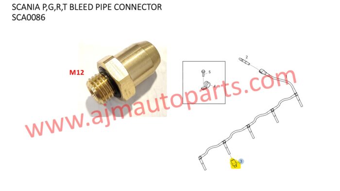 SCANIA P,G,R,T BLEED PIPE CONNECTOR - 1490086
