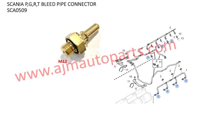 SCANIA CR CG BLEED PIPE CONNECTOR - 2220509