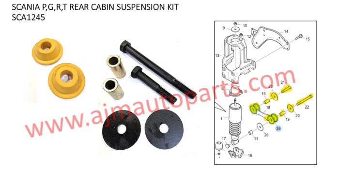 SCANIA P,G,R,T REAR CABIN SUSPENSION REPAIR KIT (FULL SET) - 1481245