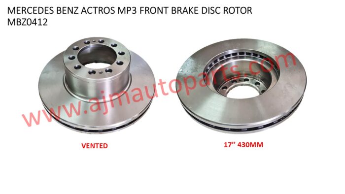 MERCEDES BENZ ACTROS MP3 FRONT BRAKE DISC ROTOR - 943 421 0312 / 943 421 0412 / 943 421 0512