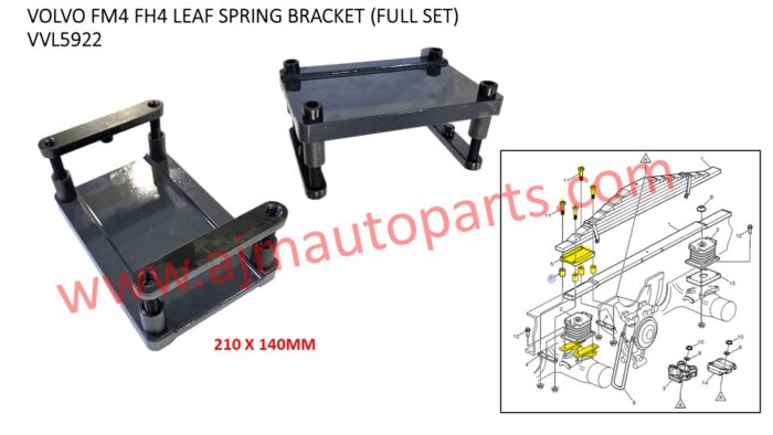 VOLVO FM12 FM4 LEAF SPRING BRACKET - 1629549 / 1629550 / 20382336 / 21285922