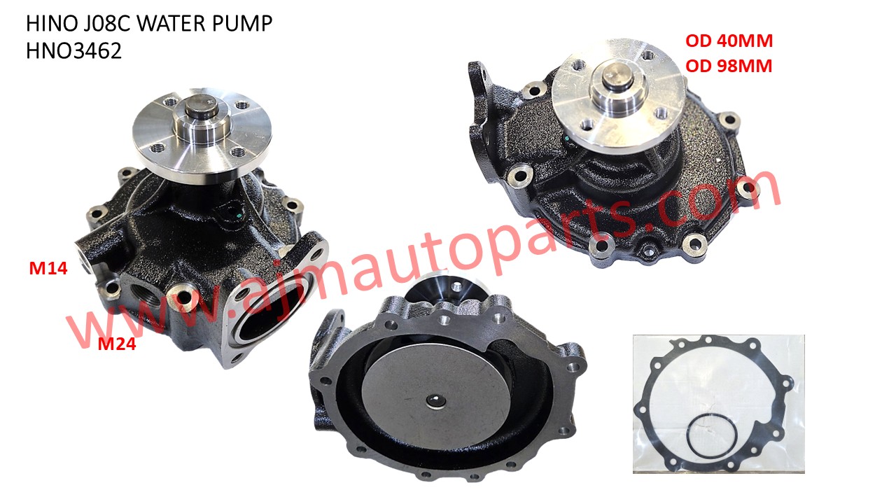 HINO J07C J08C WATER PUMP ASSEMBLY – 16100-3462 / 16100-E0221 / 16100-3464 / 16100-3467 / 16100-2393