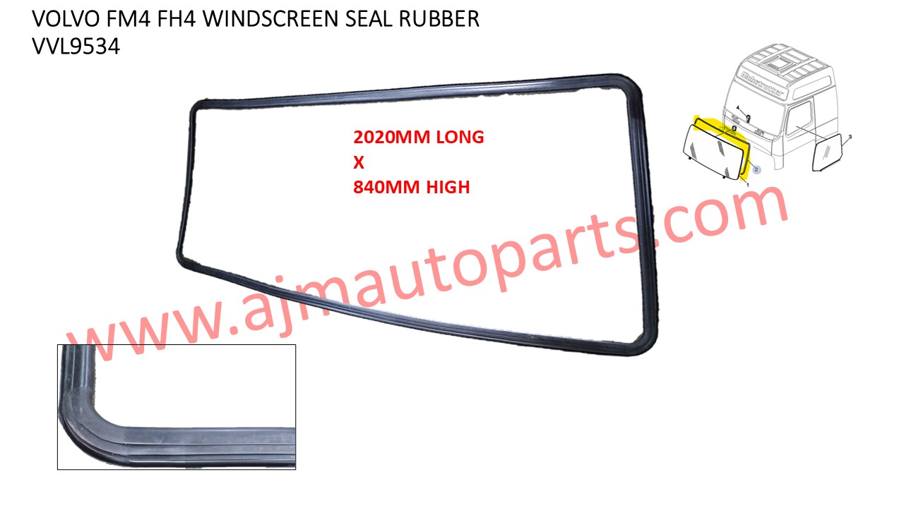VOLVO FM4 FMX FH4 WINDSCREEN RUBBER -20382691 /20519534