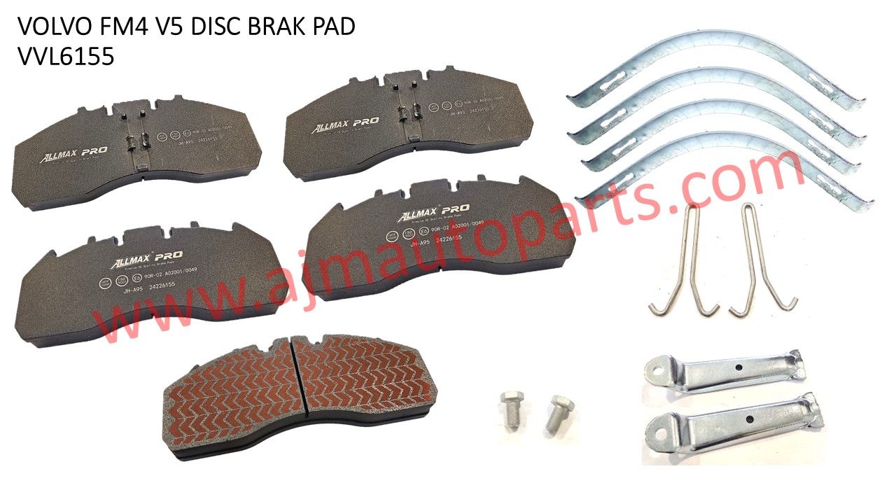 VOLVO FM4 FMX FH4 DISC BRAKE PAD – 24221698 / 24221701 / 24226155